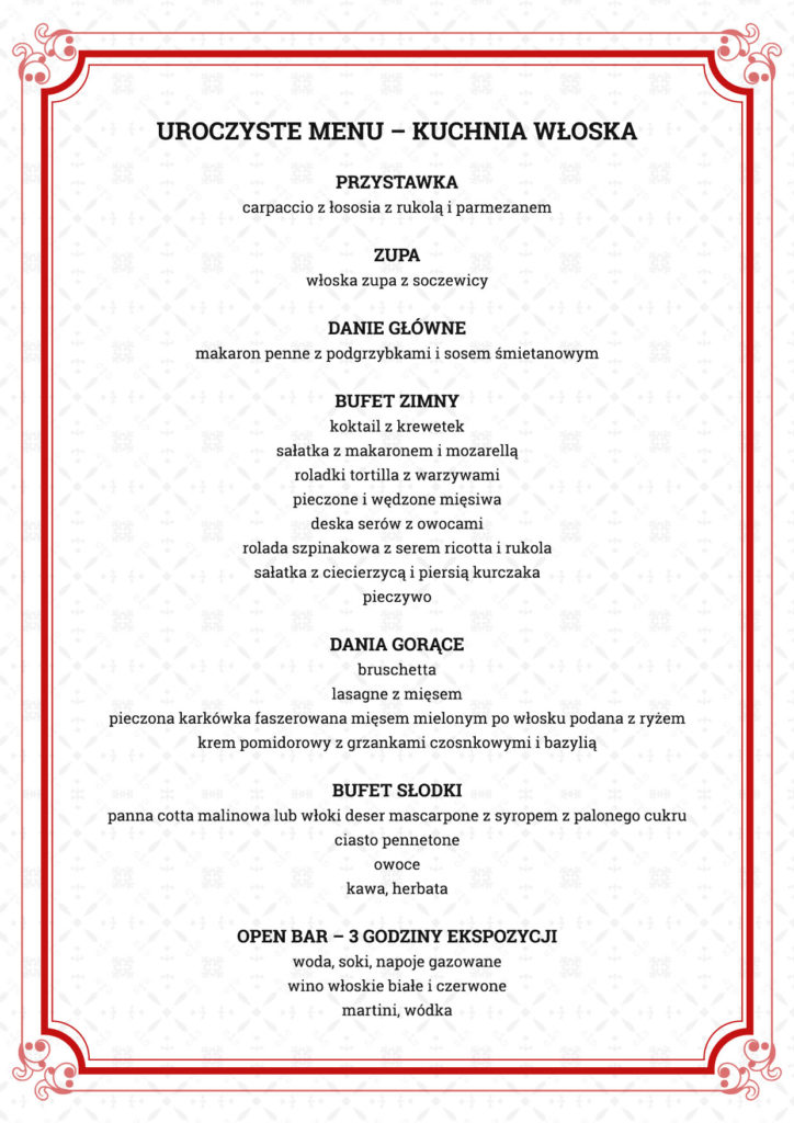menu wloskie 1