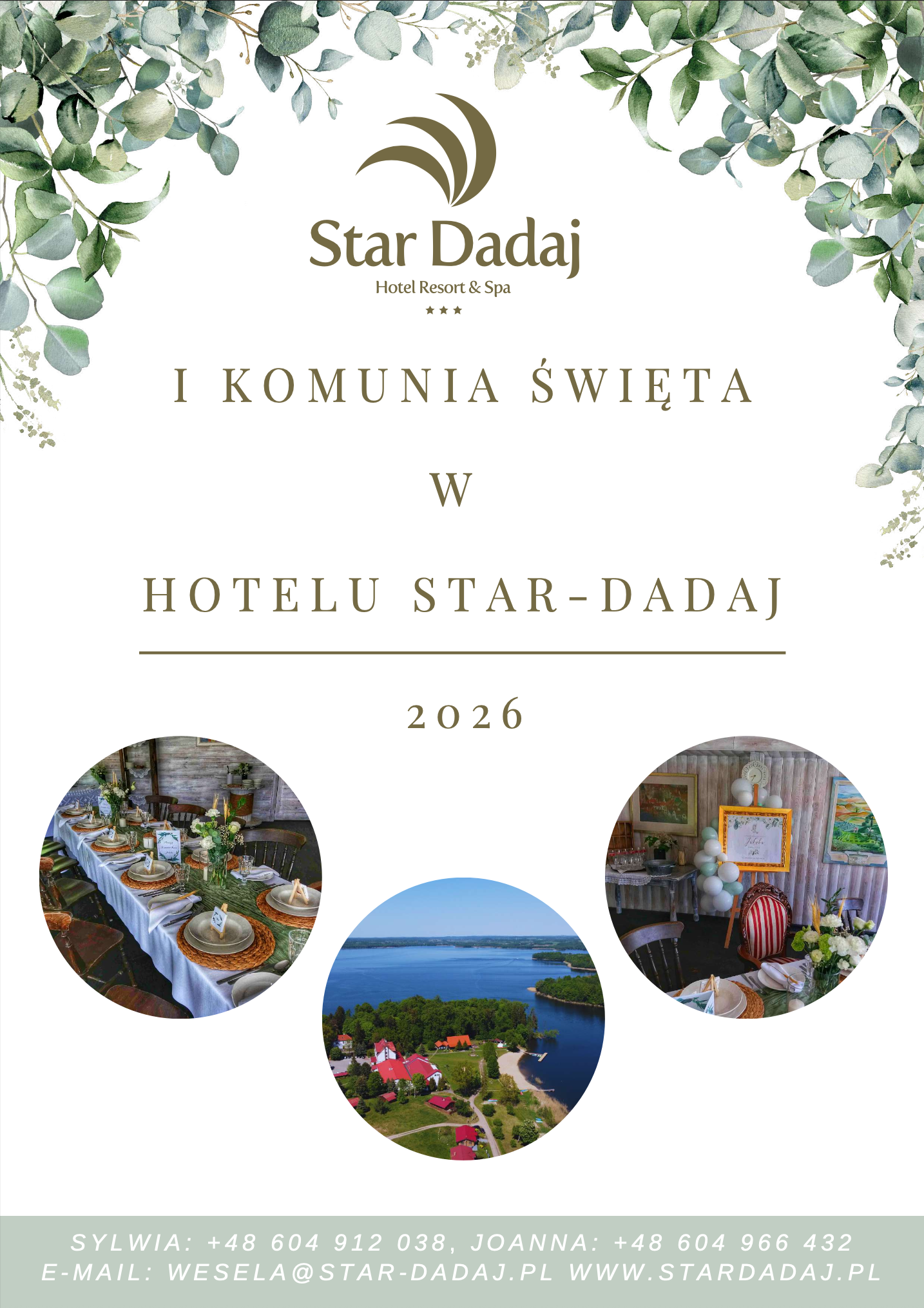 komunia swieta w hotelu nad jeziorem